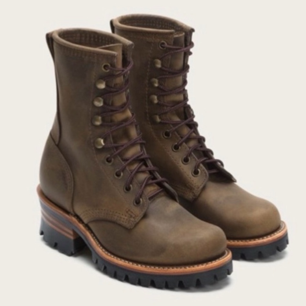 Frye Sz 9 Women's Lace UP combat Boots like new